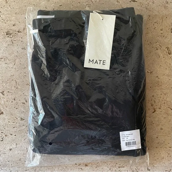 NWT MATE the Label Organic Terry Cotton CLASSIC JOGGER Pant Jet Black - MEDIUM - Picture 9 of 16